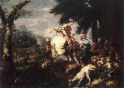 CASTIGLIONE, Giovanni Benedetto Meeting of Isaac and Rebecca fg oil painting
